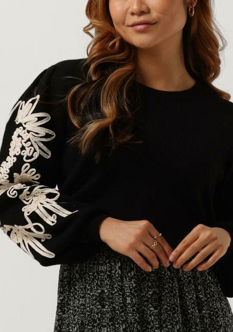 Zwarte OBJECT Trui JOANA L/S KNIT PULLOVER 123 - large