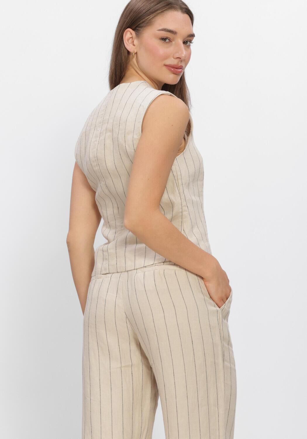 MSCH COPENHAGEN MSCHCLARITTE WAISTCOAT STP Vestes Sable - large