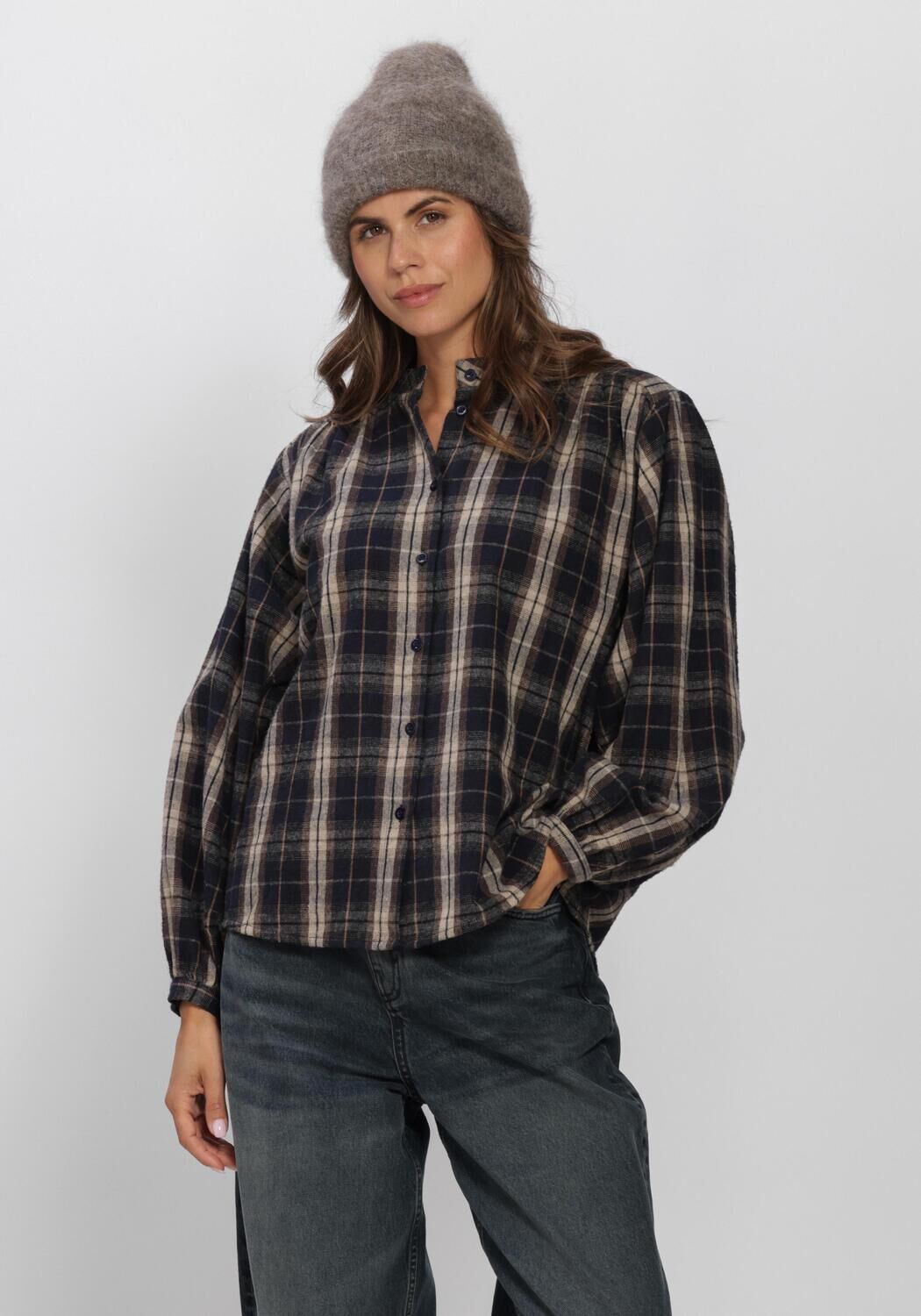 Multi BY-BAR  JAGGER CHECK BLOUSE - large