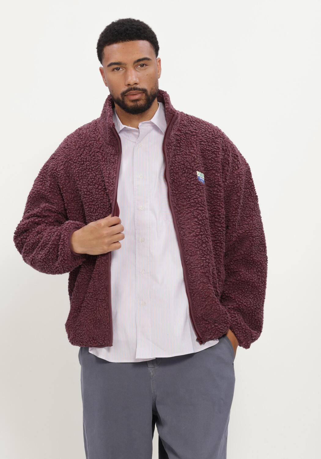 Bordeaux AMERICAN VINTAGE Vest HOKTOWN ZIP - large