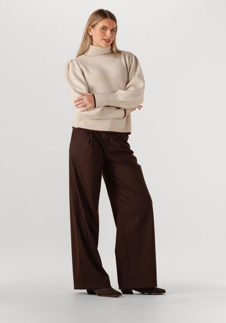 CO'COUTURE Pull ROW PUFF RIB ROLLNECK en beige - large