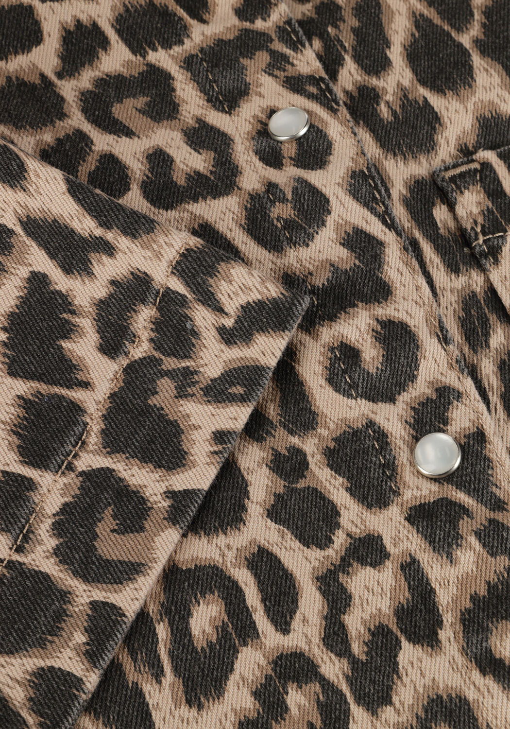 CATWALK JUNKIE Mini robe DENIM DRESS WITH LEOPARD PATTERN en marron - large