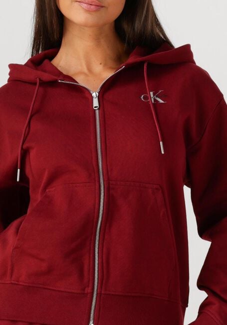 CALVIN KLEIN Chandail MONOLOGO FRENCH TERRY FZ BF HOOD Bordeaux - large
