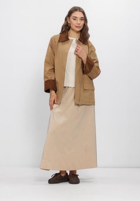 NEO NOIR Jupe midi YARA LONG POPLIN SKIRT Sable - large