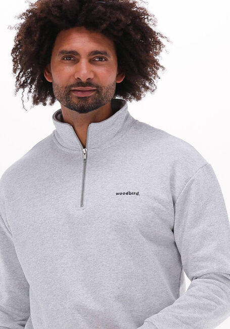 WOODBIRD Chandail LASS BASE HALF-ZIP en gris - large