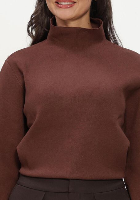 MINUS Pull MSLUPI HIGH NECK KNIT PULLOVER en marron - large