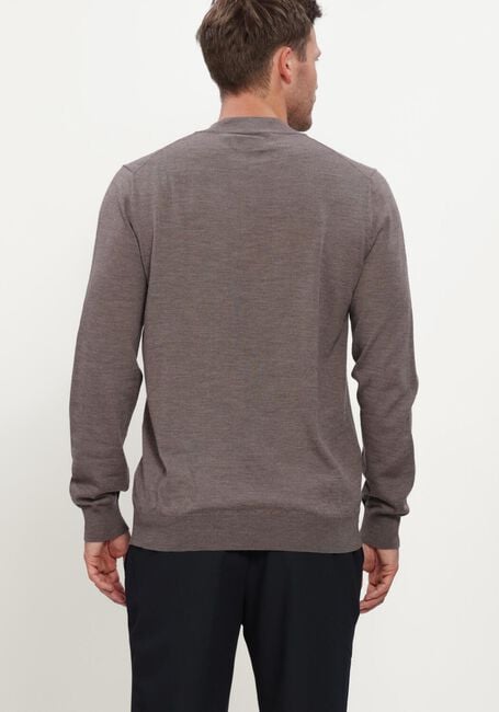 STEFANO LAURAN Pull HALF ZIP MERINO en taupe - large