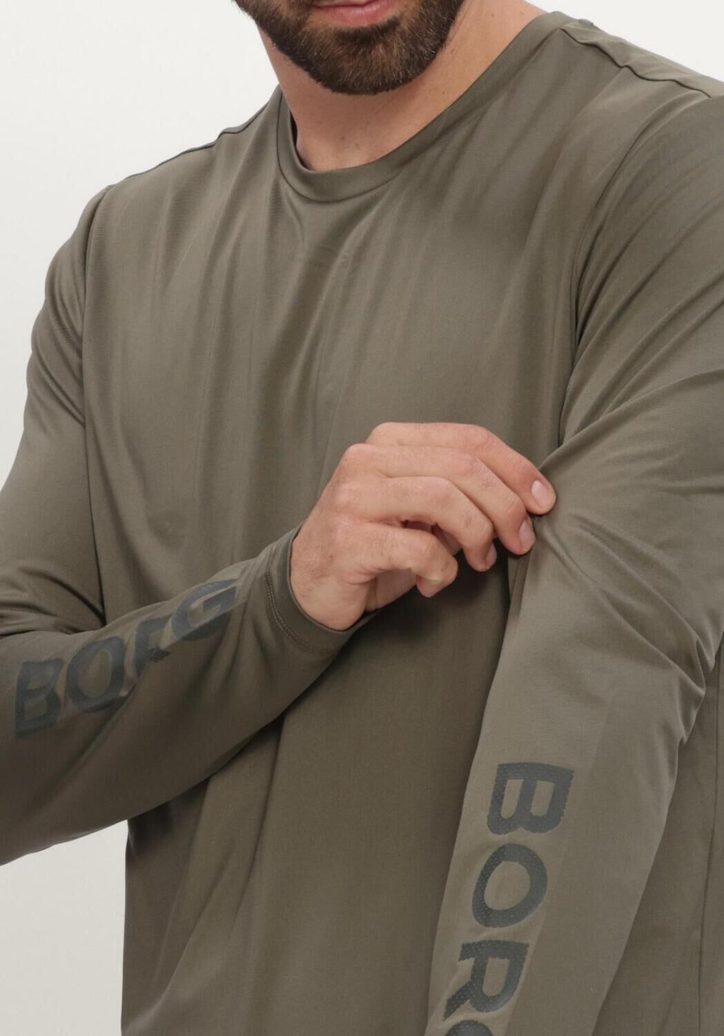 Khaki BJORN BORG T-shirt BORG LONG SLEEVE T-SHIRT - large