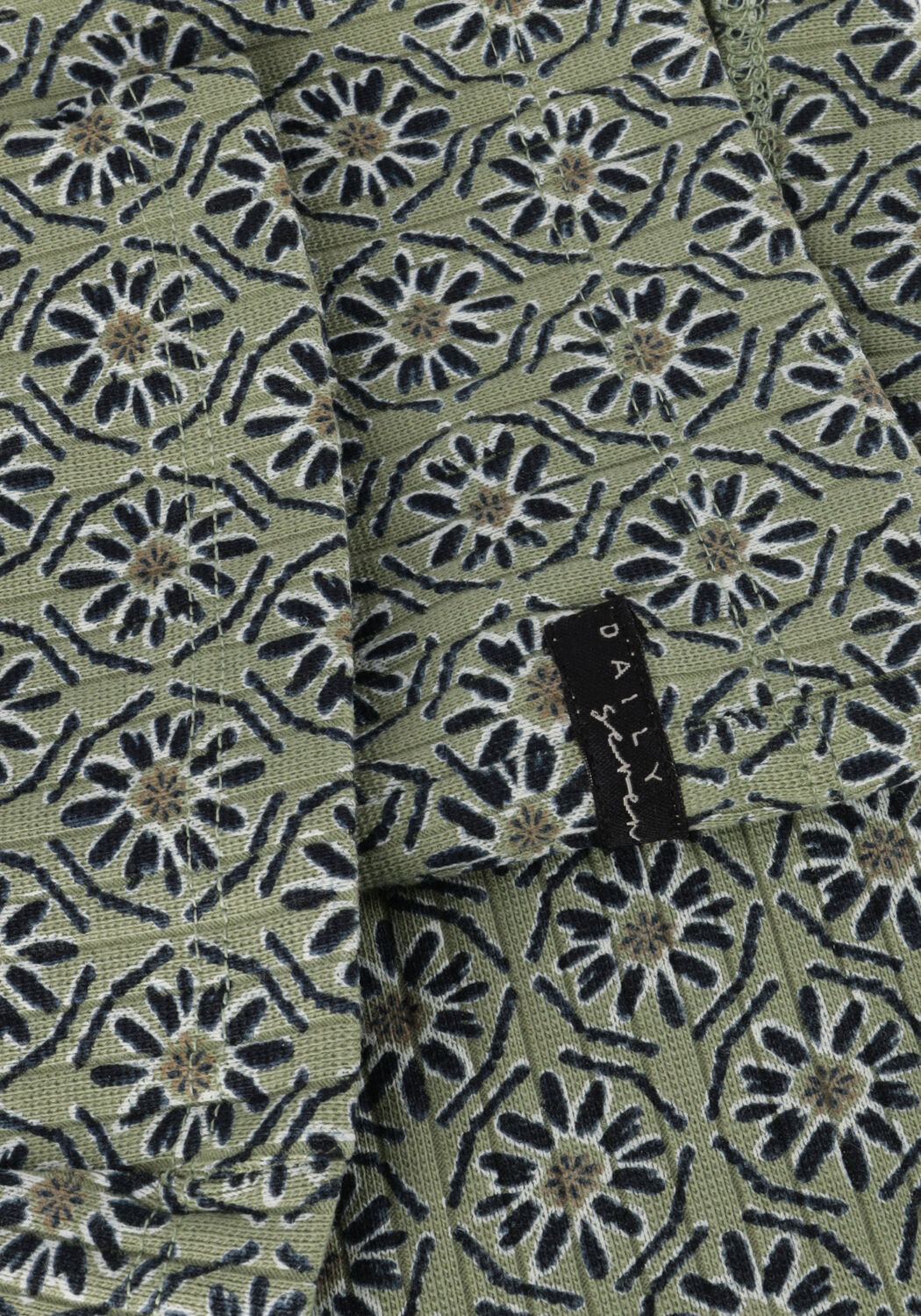 Groene DAILY7 Flared broek FLARED FLOWER RIB PANTS - large