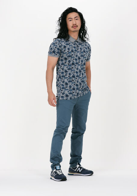 DSTREZZED Polo BOWIE POLO AQUA PALM PIQUE en gris - large