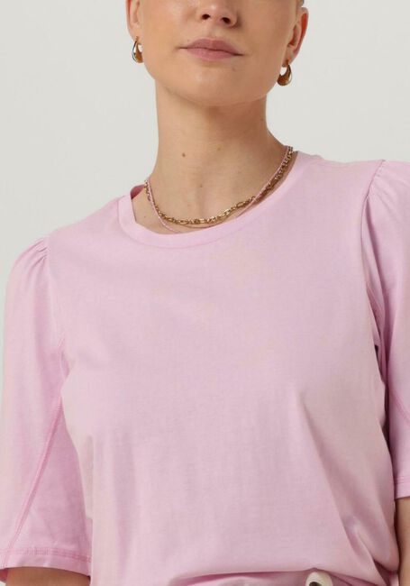 Roze MSCH COPENHAGEN T-shirt TIFFA ORGANIC 2/4 PUFF TEE - large