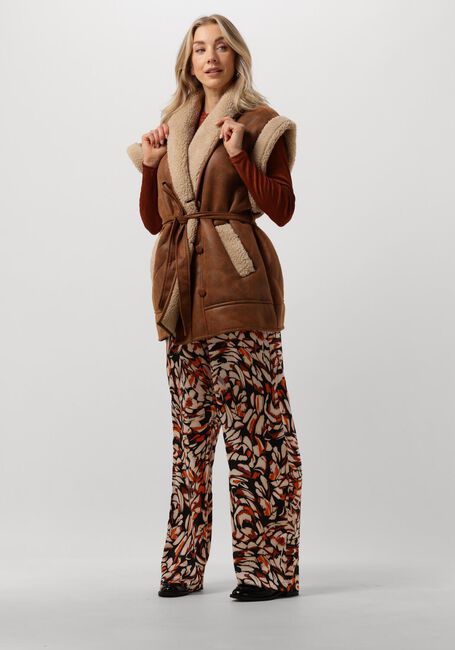 STUDIO AMAYA Pantalon large ANNA en marron - large