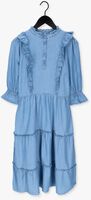 Blauwe DEA KUDIBAL Midi jurk SILJA NS (CO) - DRESS WITH RUFFLES