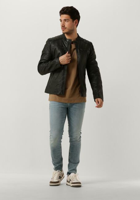 GOOSECRAFT Veste en cuir GC JACKET965 Vert foncé - large