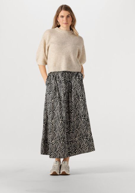 Zwarte NEO NOIR Midirok YARA ZEBRA LONG SKIRT - large