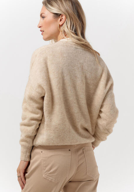 SUMMUM Gilet CARDIGAN FEATHER LIGHT ALPACA KNIT en blanc - large