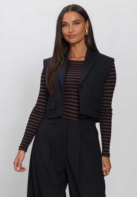 BY-BAR Blazer BOBI PINSTRIPE GILET Bleu fonc&eacute; - large