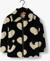 Zwarte LOOXS Little Faux fur jas LITTLE HEARTS COAT - medium