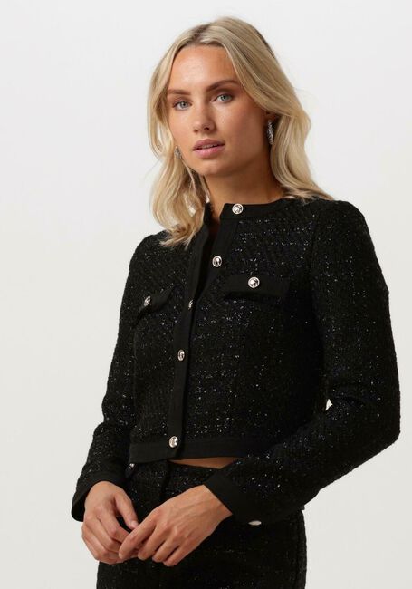 Zwarte GUESS Blazer CLARISSA TWEED JACKET - large