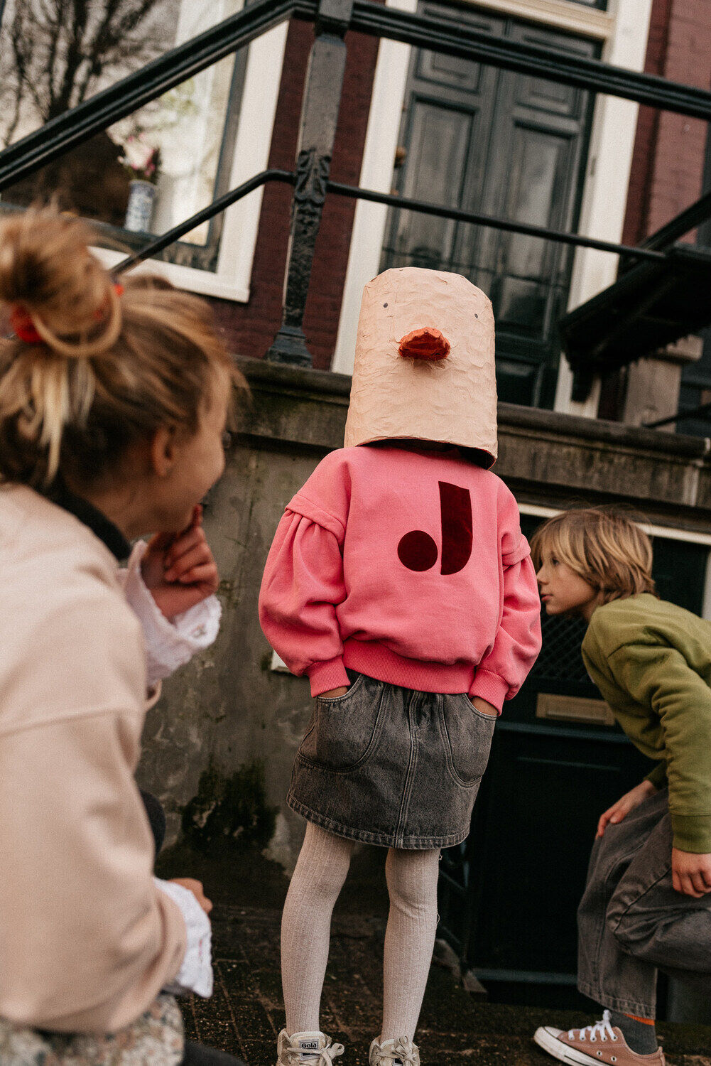 Roze JENEST Trui BALLOON SWEATER - large