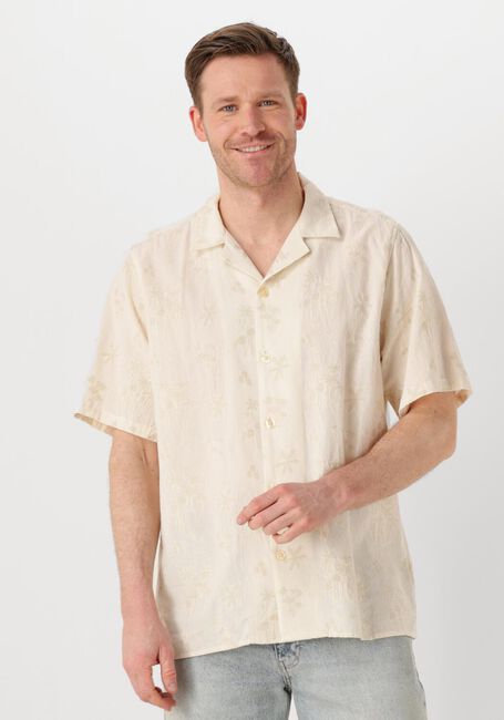FORÉT Chemise décontracté PEER FLOWER JACQUARD SS SHIRT en beige - large