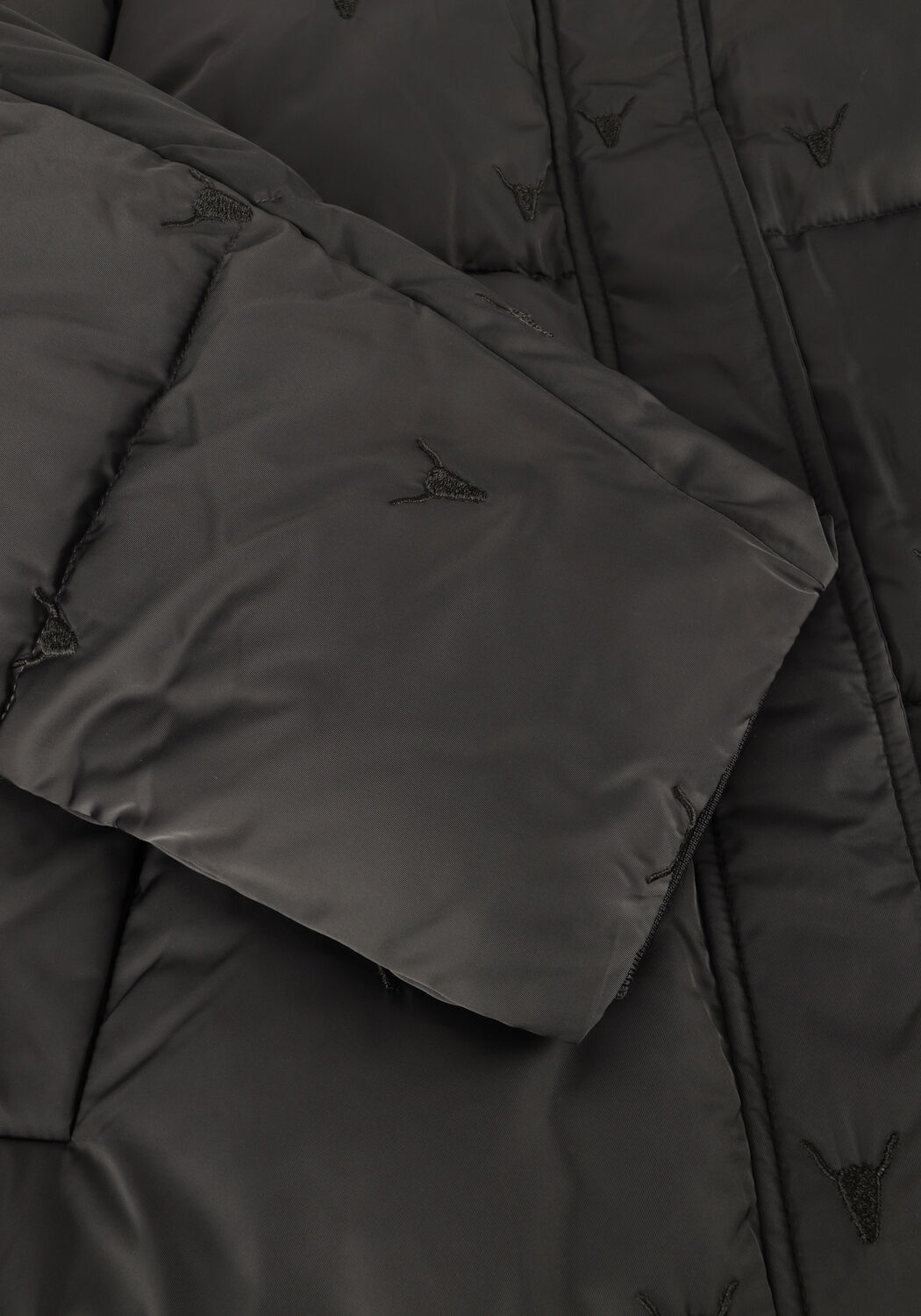 ALIX THE LABEL Veste matelass&eacute; LADIES WOVEN BULL PUFFER COAT en gris - large