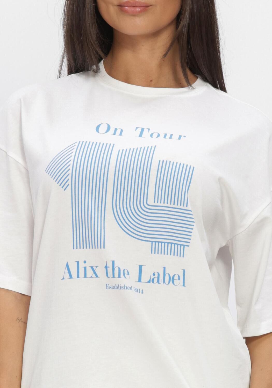Witte ALIX THE LABEL T-shirt LADIES KNITTED T SHIRT - large