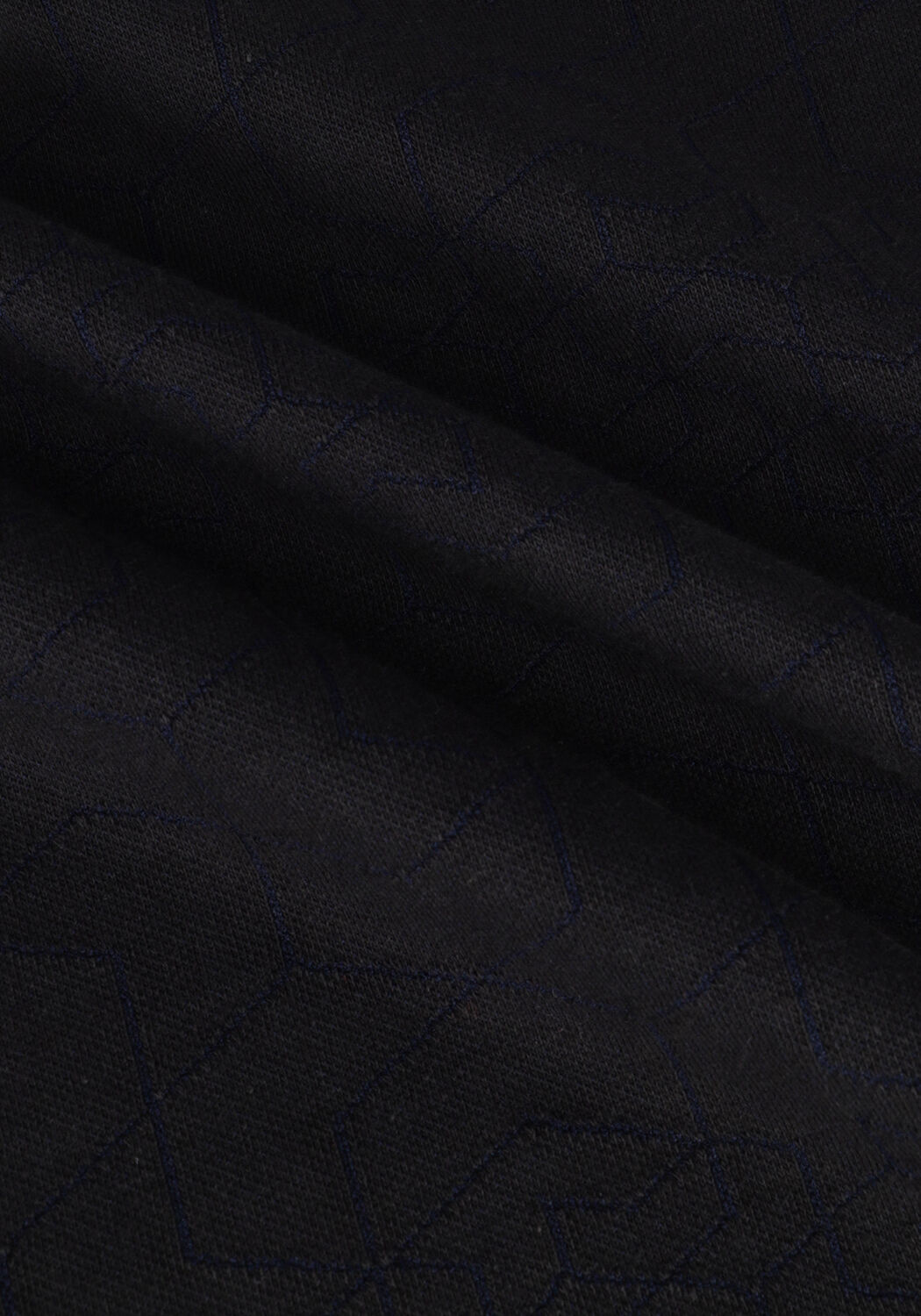 PME LEGEND Polo LONG SLEEVE POLO JACQUARD JERSEY en noir - large