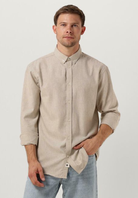 ANERKJENDT Chemise décontracté AKKONRAD MELANGE SHIRT en beige - large