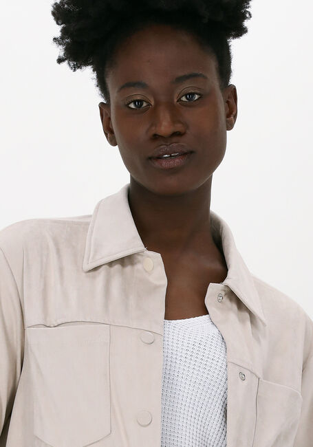 SIMPLE WOVEN SHACKET Blouses Sable - large