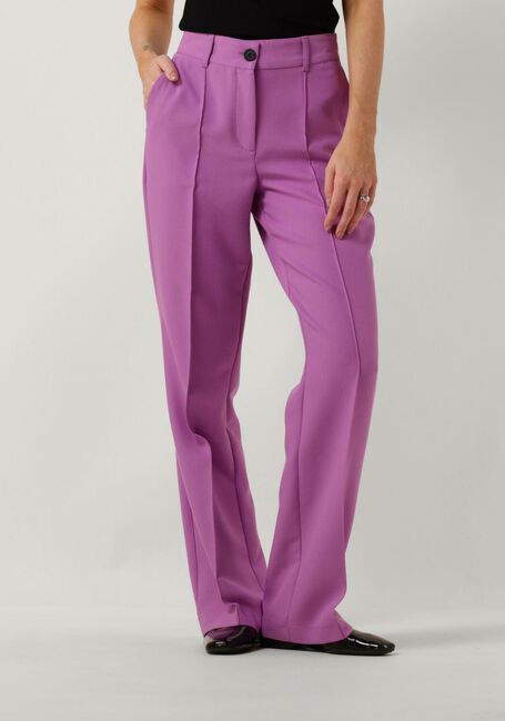 Paarse JANSEN AMSTERDAM Pantalon WQ417 WOVEN WIDE LONG PANTS - large