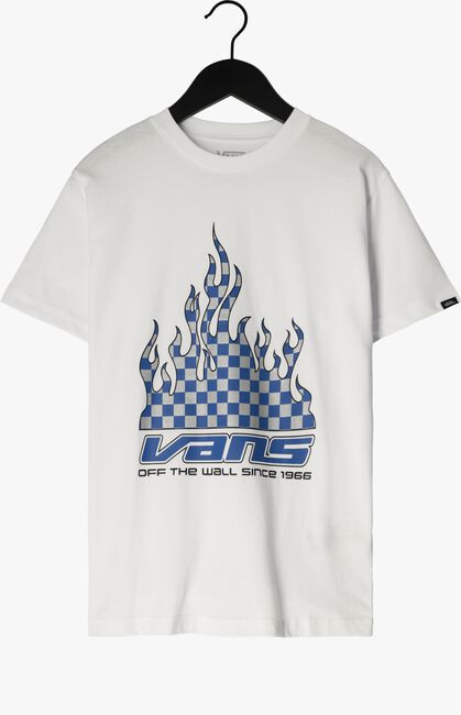 VANS T-shirt REFLECTIVE CHECKERBOARD FLAME SS WHITE en blanc - large