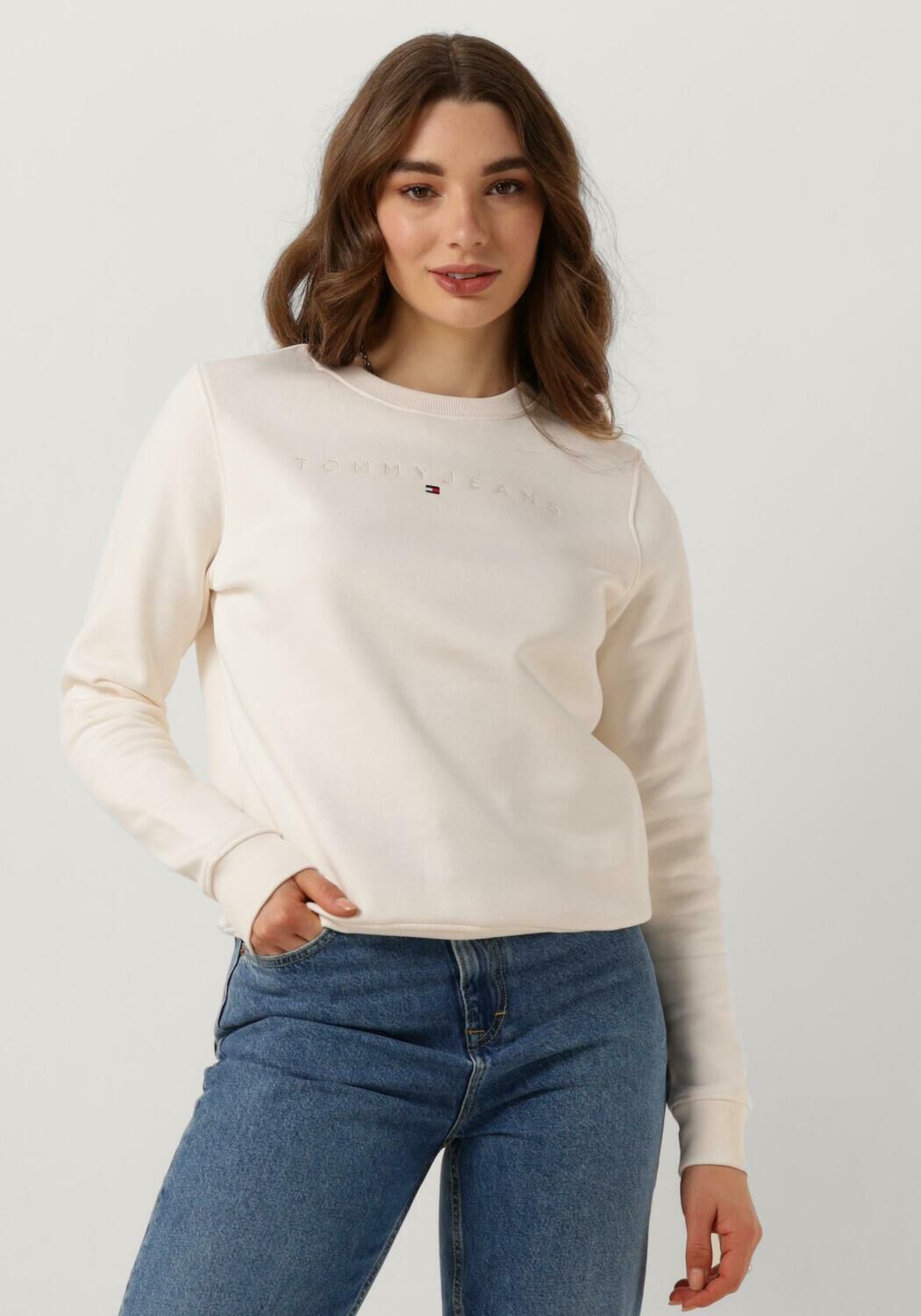 Tommy jeans hot sale witte trui