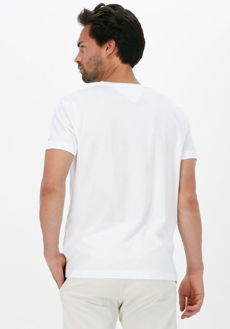 TOMMY HILFIGER T-shirt SQUARE LOGO TEE en blanc - large