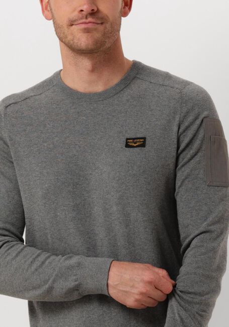PME LEGEND Pull R-NECK AMERICAN CLASSIC KNIT en gris - large