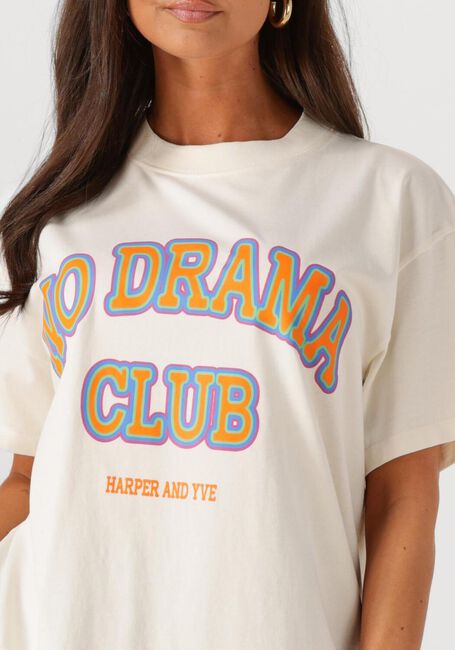 HARPER & YVE T-shirt NODRAMACLUB-SS en blanc - large