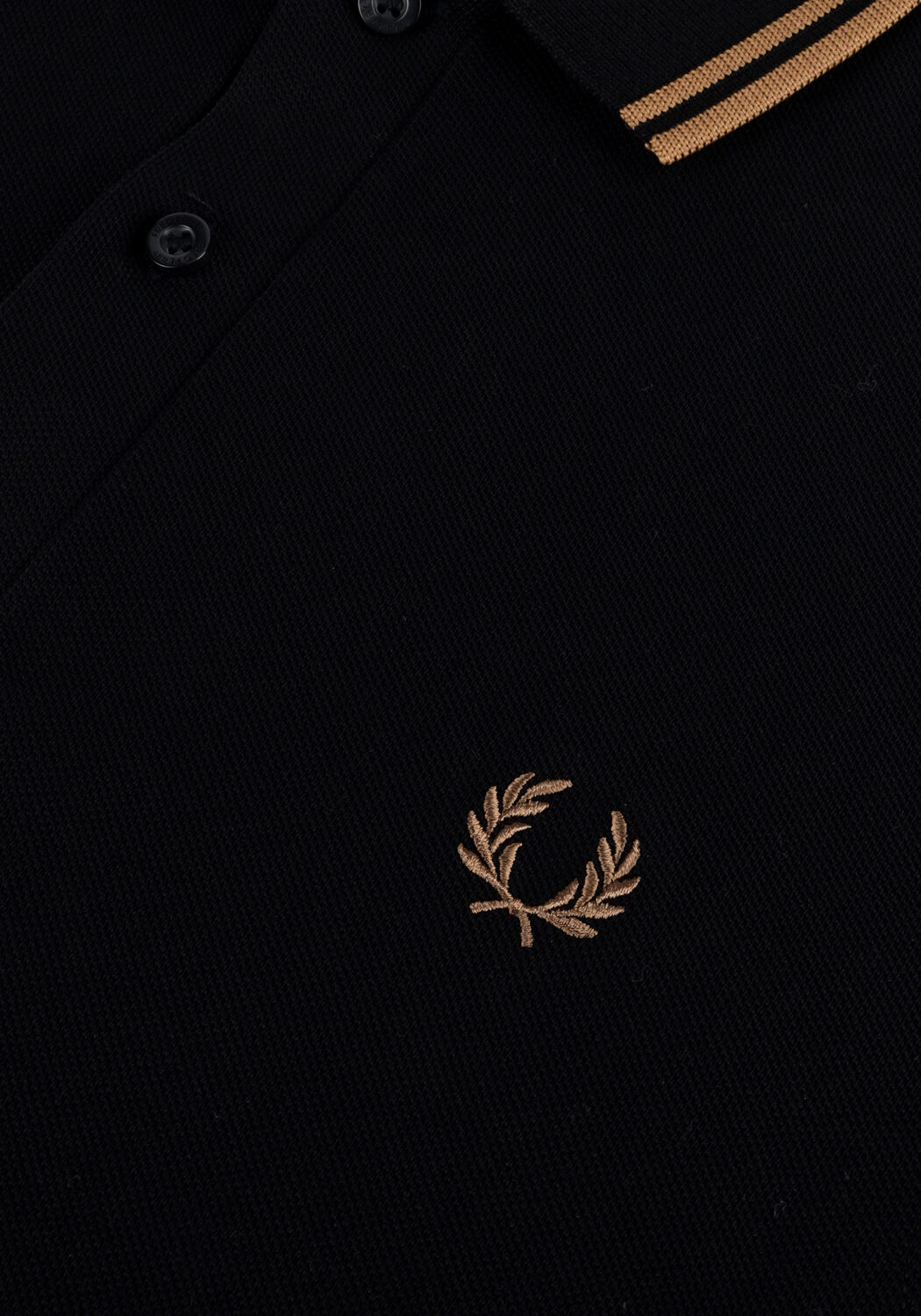 FRED PERRY Polo LS TWIN TIPPED SHIRT en noir - large