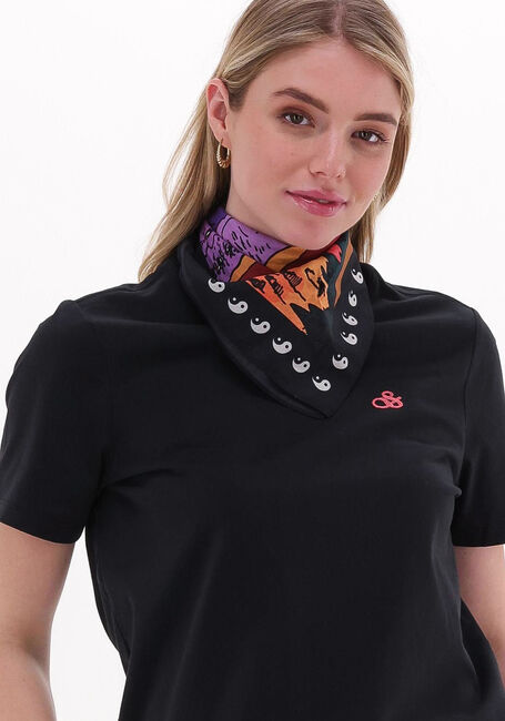 SCOTCH & SODA T-shirt REGULAR-FIT ORGANIC COTTON T-SHIRT WITH DETACHABLE BANDANA en noir - large