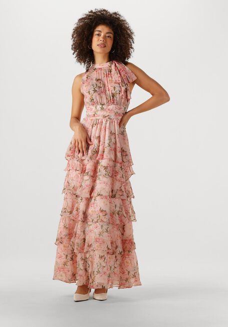 Lichtroze NEO NOIR Maxi jurk MARLI FLOWER CHIFFON DRESS - large