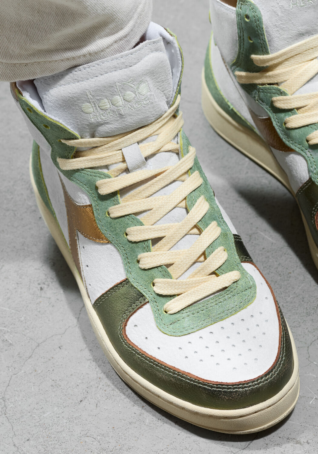 Groene DIADORA Sneakers MET MID BASKET SNEAKER - large