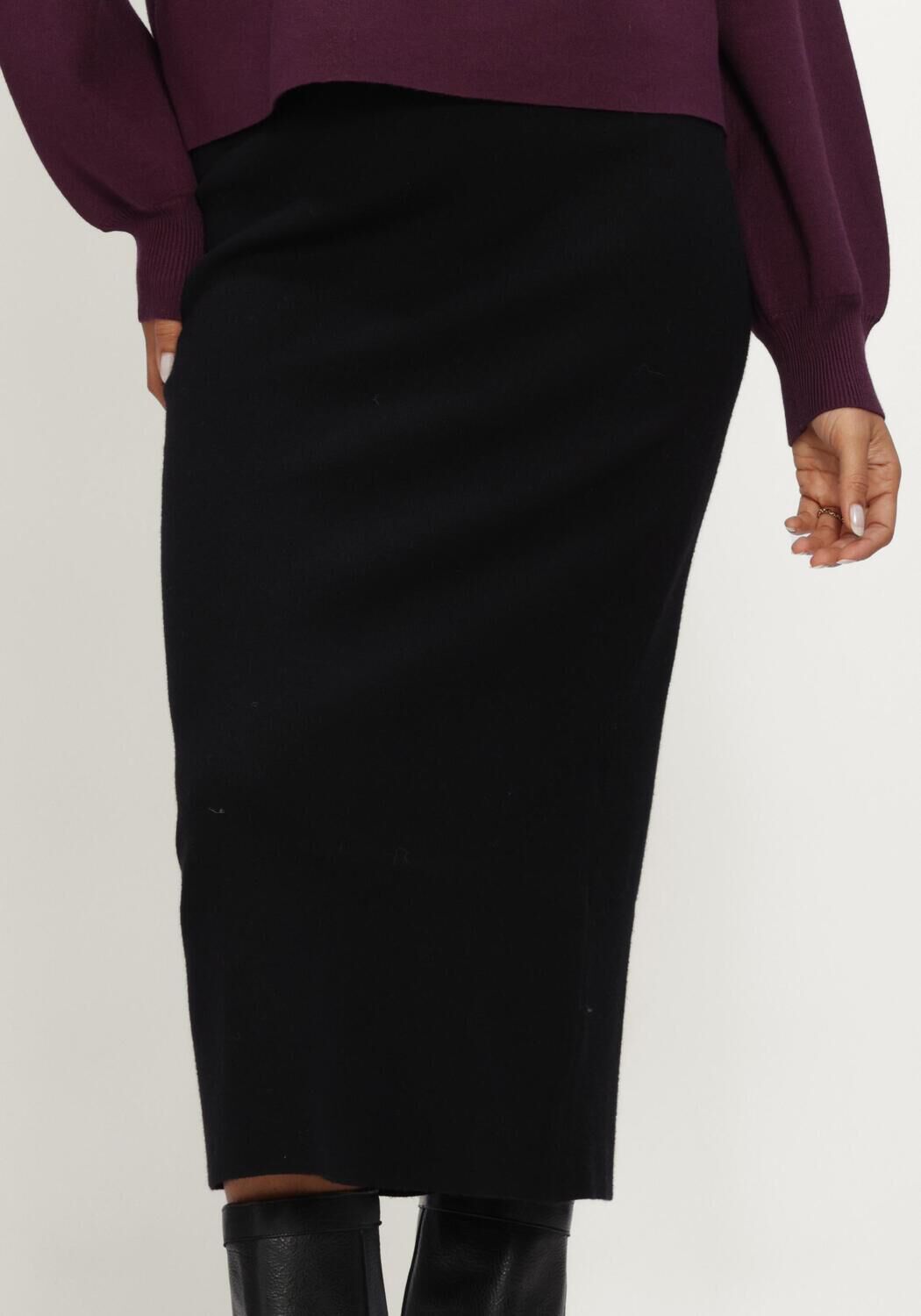 Zwarte MSCH COPENHAGEN Midirok MSCHAGATHA EAST HW SKIRT - large