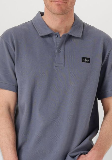 CALVIN KLEIN Polo WOVEN LABEL POLO en gris - large