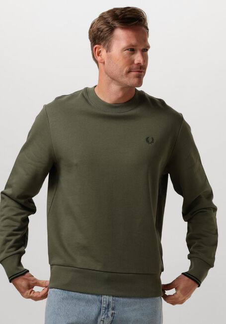 FRED PERRY Pull CREW NECK SWEATSHIRT en vert - large