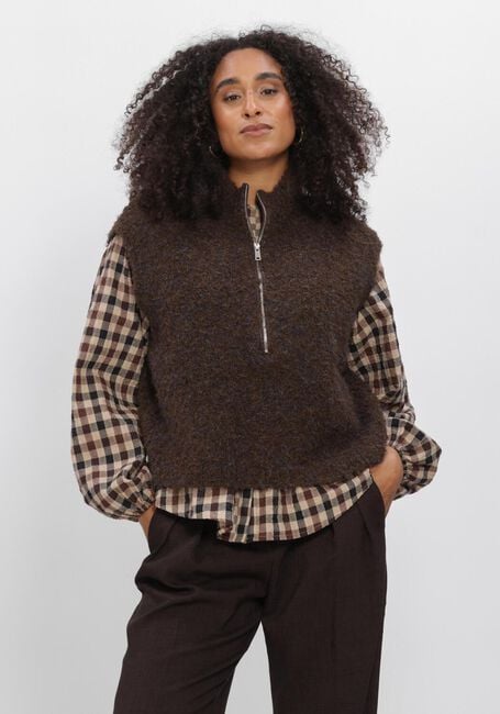 AIMEE THE LABEL Gilet LOIRAW6 WAISTCOAT en marron - large