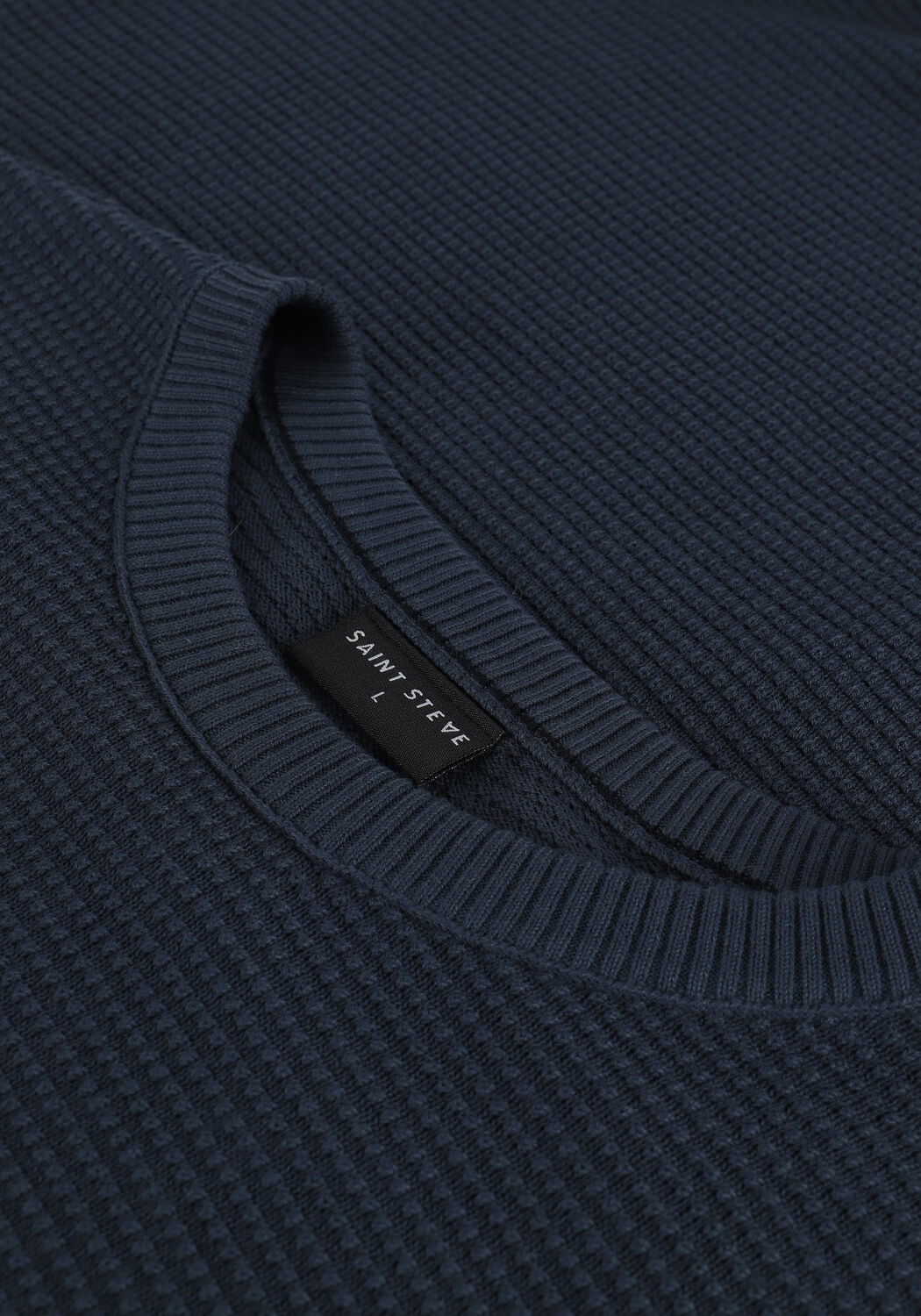 SAINT STEVE Pull HAR en bleu - large