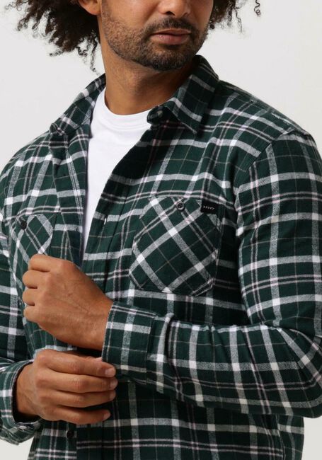 EDWIN Surchemise LABOUR SHIRT LS HEAVY FLANNEL BRUSHED en vert - large