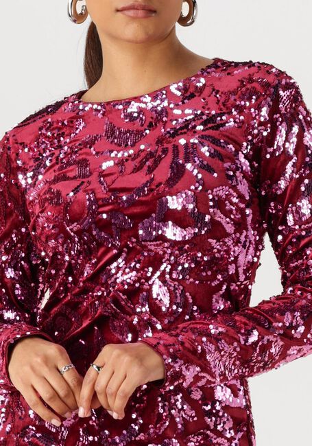 Bordeaux Y.A.S. Mini jurk YASROCOCO SL SEQUIN DRESS - large