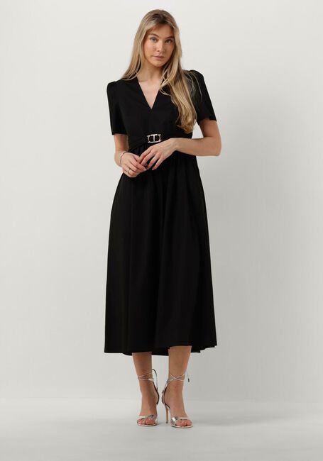 Zwarte TWINSET MILANO Midi jurk WOVEN DRESS - large