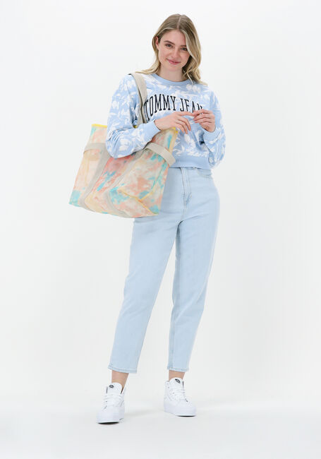 Lichtblauwe TOMMY JEANS Trui TJW AOP CREW - large