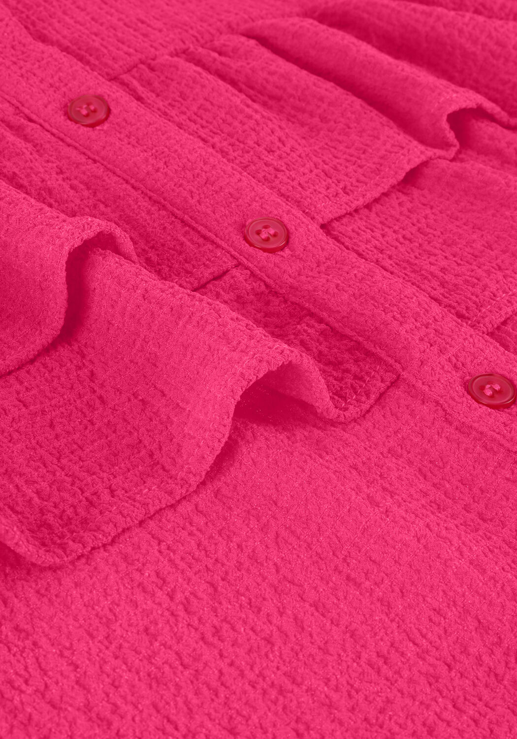 ALIX THE LABEL LADIES WOVEN STRUCTURED CHIFFON RUFFLE BLOUSE Blouses en rose - large